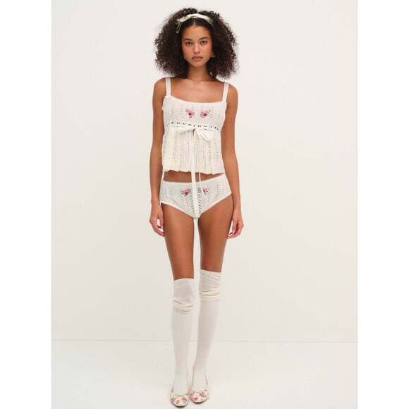 For Love & Lemons Nathalie Top Size XSXS / White - Picture 1 of 7